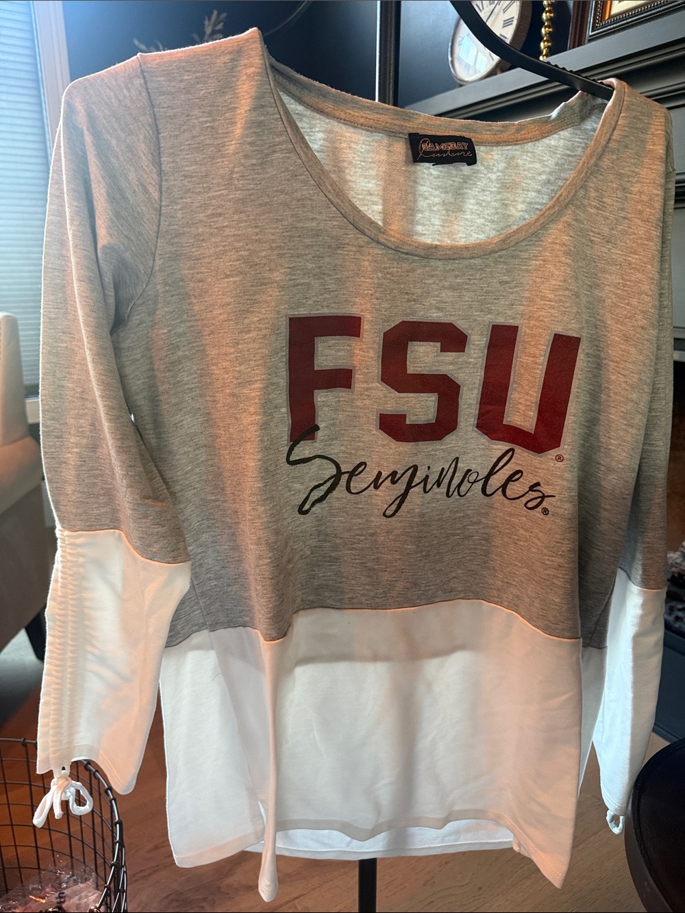 FSU Florida state University women’s 3/4 sleeve tshirt
